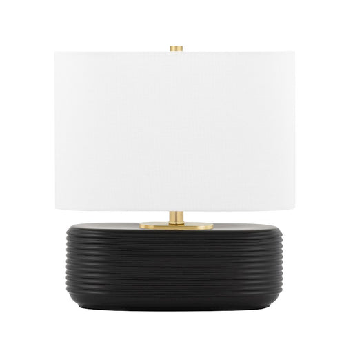 Mitzi Janel 1 Light Table Lamp, Matte Black/Off White - HL435201-MB