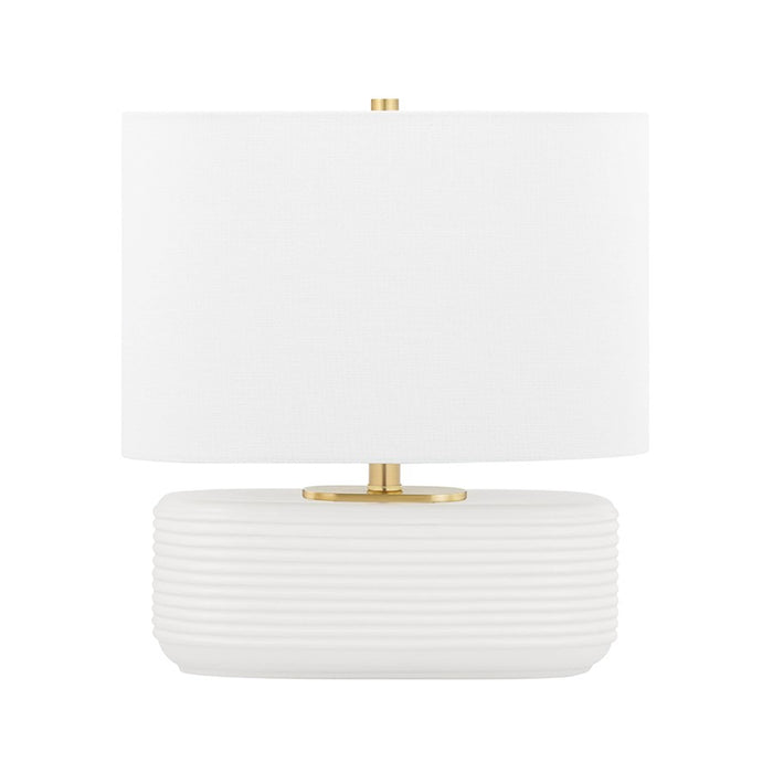 Mitzi Janel 1 Light Table Lamp, Matte White/Off White - HL435201-MW