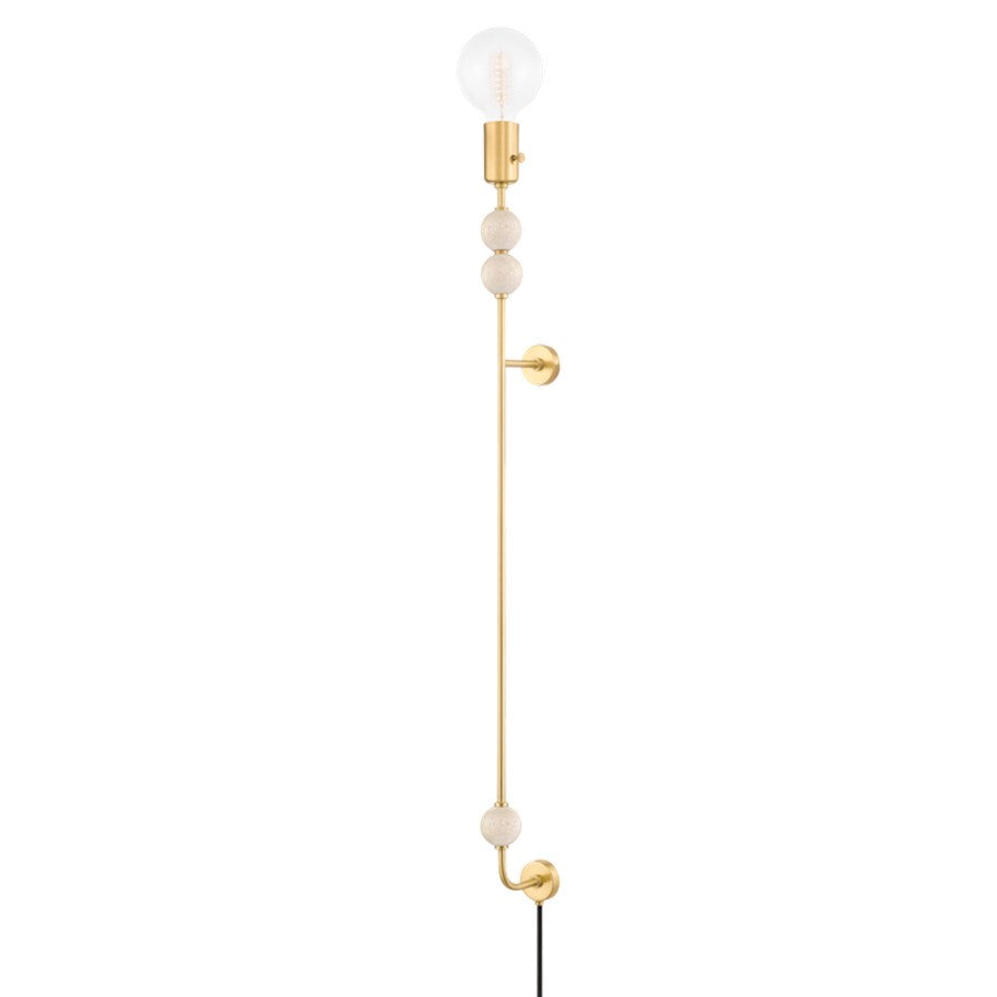 Mitzi Slater 1 Light Portable Wall Sconce, Aged Brass - HL491201-AGB