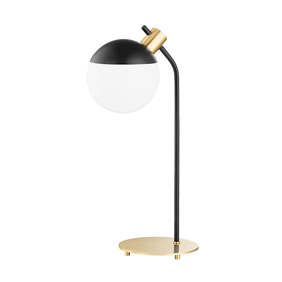 Mitzi Miranda 1 Light Table Lamp, Aged Brass/Soft Black/White - HL573201-AGB-SBK