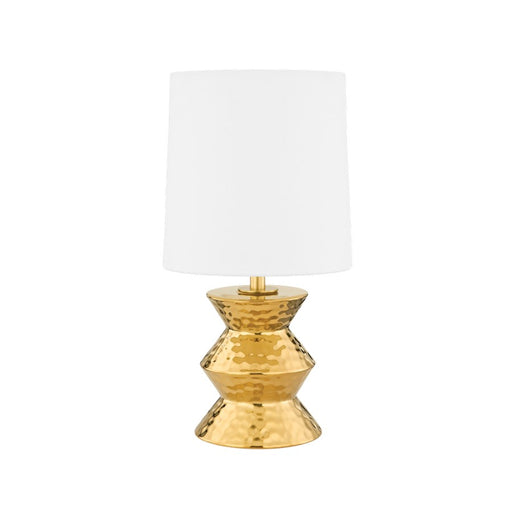 Mitzi Zoe 1 Light 17" Table Lamp, Aged Brass/White - HL617201A-AGB-CGD