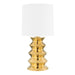 Mitzi Zoe 1 Light 25" Table Lamp, Aged Brass/White - HL617201B-AGB-CGD