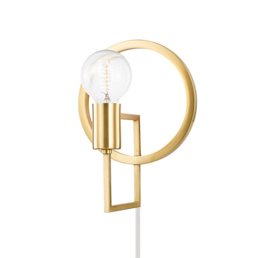 Mitzi Tory 1 Light Plug-in Sconce, Aged Brass - HL637201-AGB