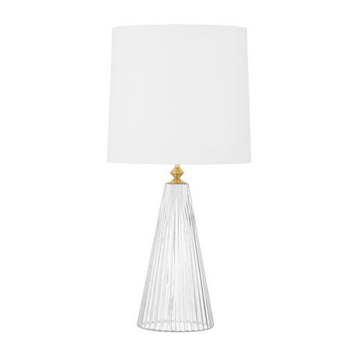 Mitzi Christie 1 Light Table Lamp, Aged Brass/White - HL665201-AGB