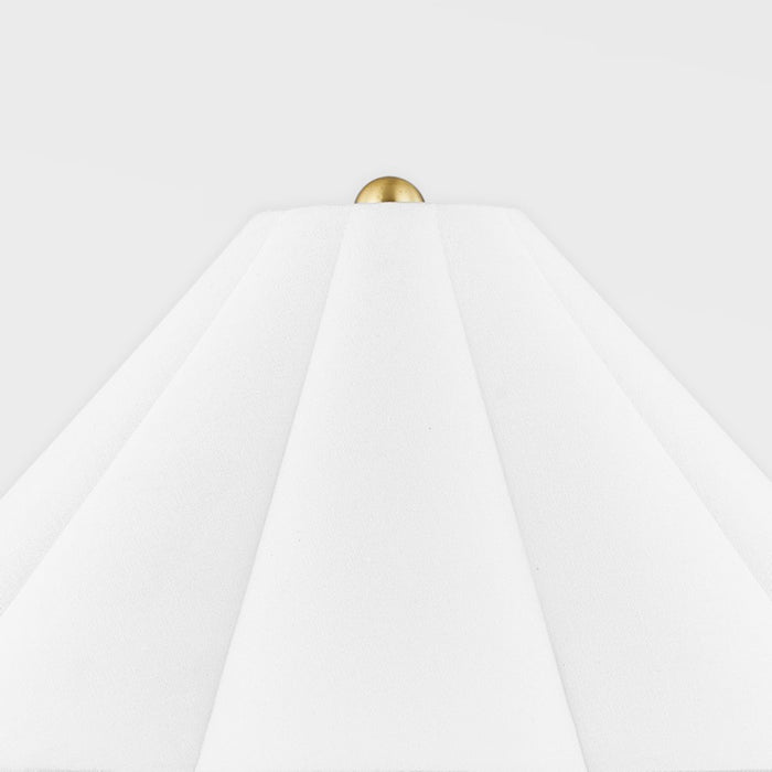 Mitzi Alana 2 Light Table Lamp, Aged Brass/White