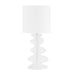 Mitzi Liwa 1-Lt Table Lamp, Brass/Ceramic Gloss White/White - HL684201-AGB-CGW