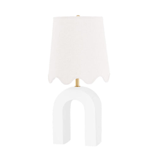 Mitzi Roshani 1 Light Table Lamp, Brass/White/Natural - HL685201-AGB-CMW