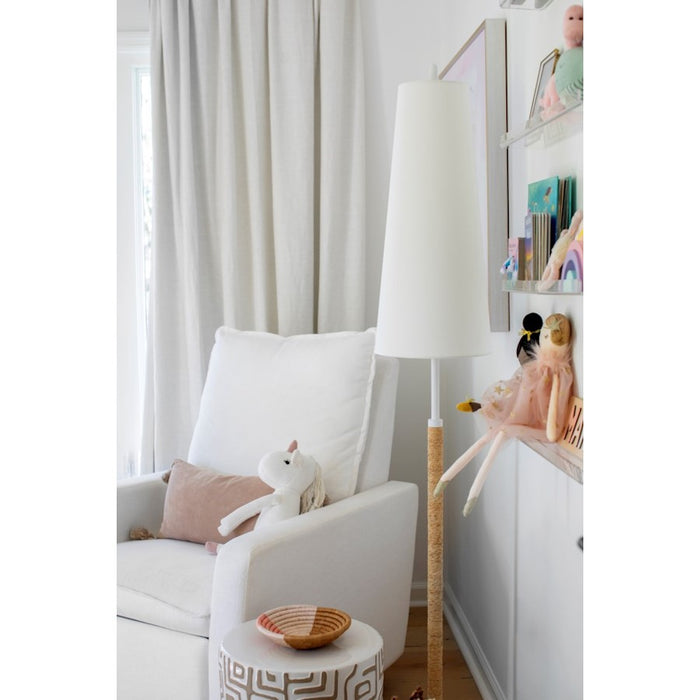 Mitzi Mariana 2 Light Floor Lamp, Textured White/White