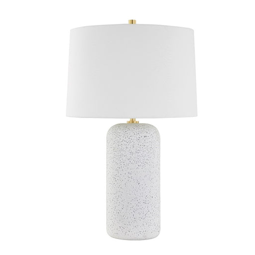 Mitzi Margaret 1 Light Table Lamp, Aged Brass/White - HL710201-AGB