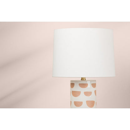 Minnie Table Lamp, Aged Brass/White