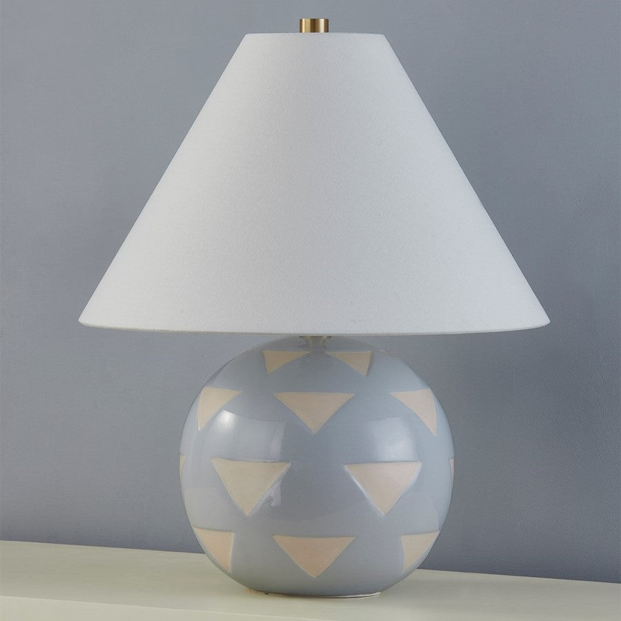 Minnie Table Lamp, Aged Brass/White