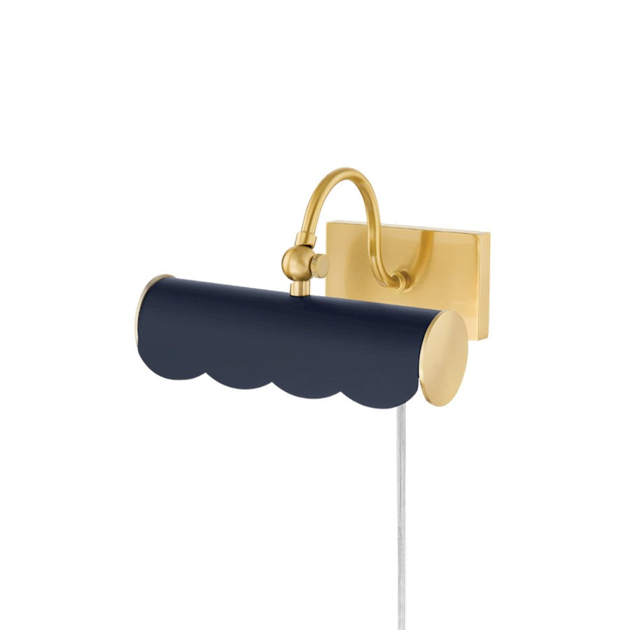 Mitzi Fifi 1 Light Picture Light, Aged Brass/Soft Navy - HL762101S-AGB-SNY