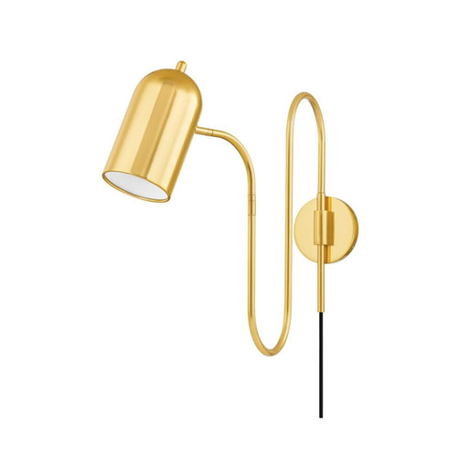 Mitzi Romee 1 Light Plug-in Sconce, AGED BRASS - HL781101-AGB