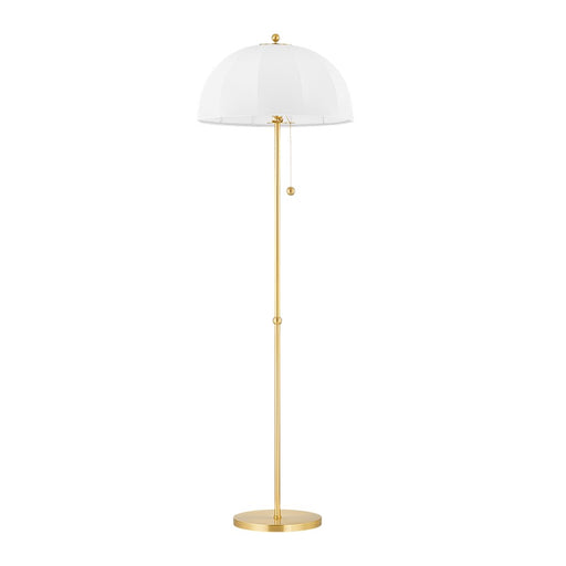 Mitzi Meshelle 1 Light Floor Lamp, Aged Brass - HL816401-AGB