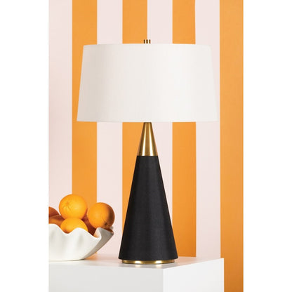 Jen Table Lamp, Aged Brass