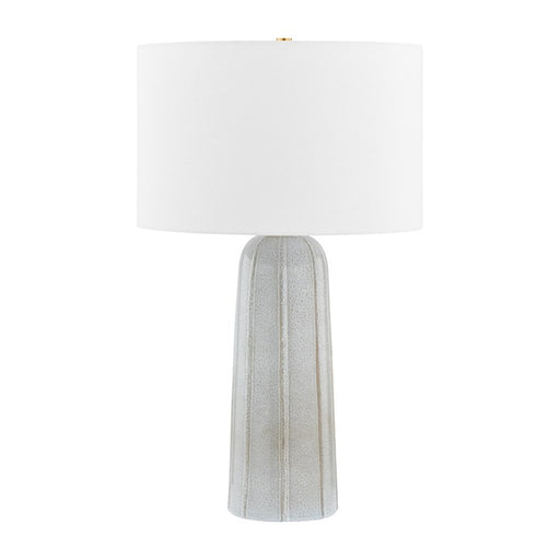 Mitzi Kel 1 Light Table Lamp, Brass/Ceramic Ash/White - HL822201-AGB-CRA