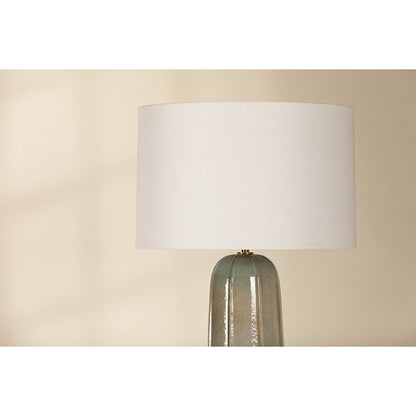 Kel Table Lamp, Brass/Ceramic Ash/White