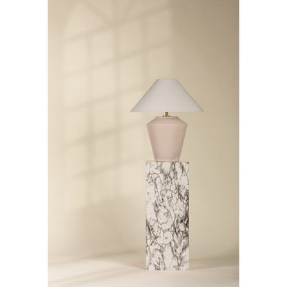 Rachie Table Lamp, Brass/Terracotta/White
