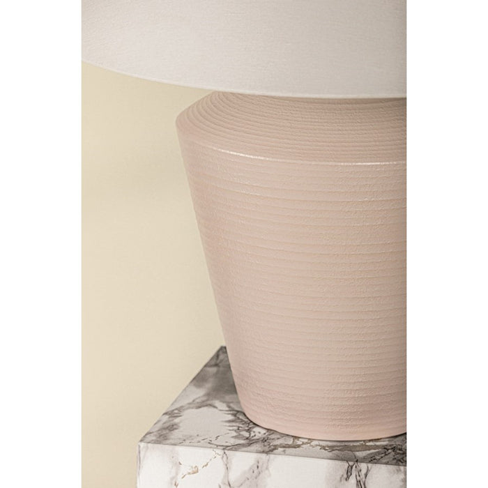 Mitzi Rachie 1 Light Table Lamp, Brass/Terracotta/White