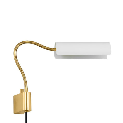 Mitzi Cassandra 1 Light Plug-in Sconce, Aged Brass/Soft White - HL842101-AGB-SWH