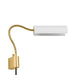 Mitzi Cassandra 1 Light Plug-in Sconce, Aged Brass/Soft White - HL842101-AGB-SWH