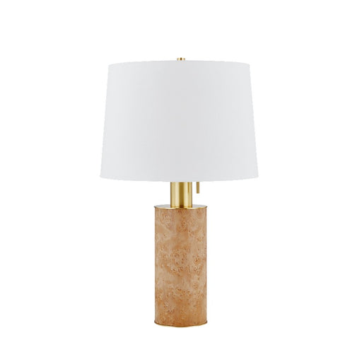 Mitzi Clarissa 1 Light Table Lamp, Aged Brass/White - HL853201-AGB