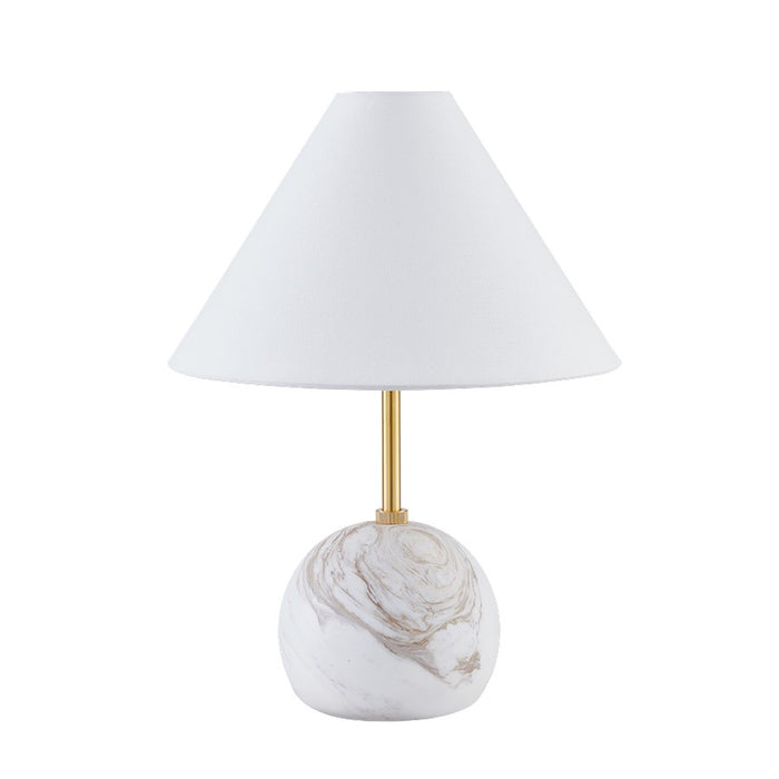 Mitzi Jewel 1 Light Table Lamp, Aged Brass/White - HL864201-AGB
