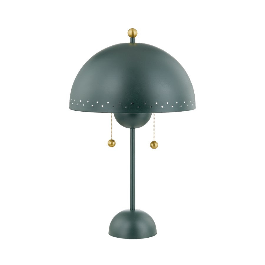 Mitzi Jojo 2 Light Table Lamp, Aged Brass/Soft Studio Green/ - HL885202-AGB-SSG