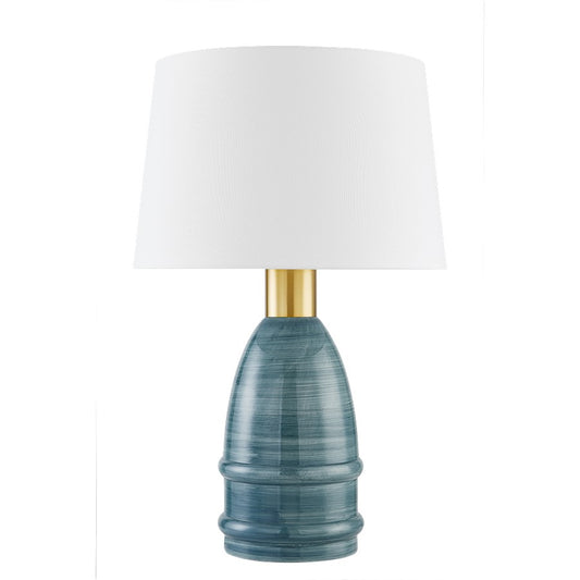 Mitzi Tenley 1 Light Table Lamp, Brass/Inchyra Blue/White - HL887201-AGB-CYB