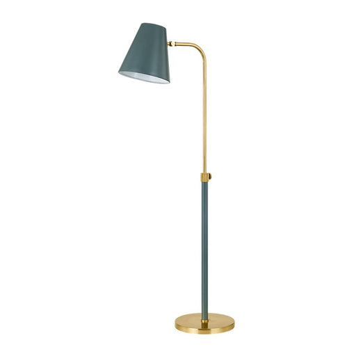 Mitzi Georgann 1 Light Floor Lamp, Brass/Studio Green - HL891401-AGB-SSG