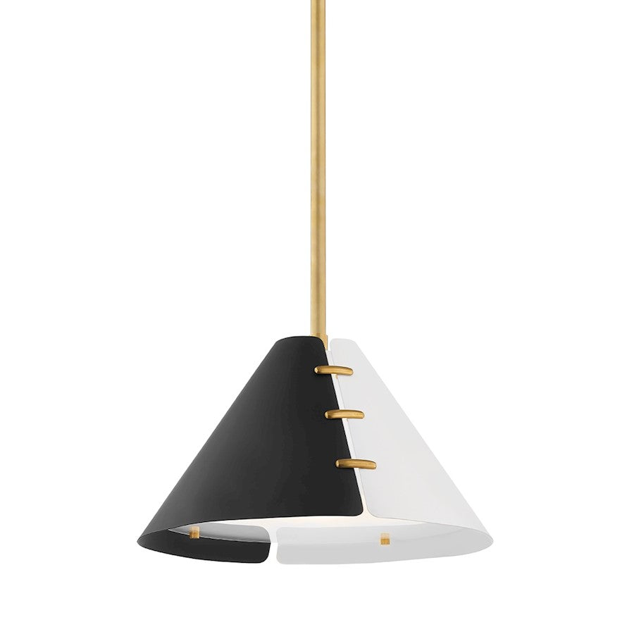 Hudson Valley Split 1 Light Small Pendant, Aged Brass - KBS1352701S-AGB