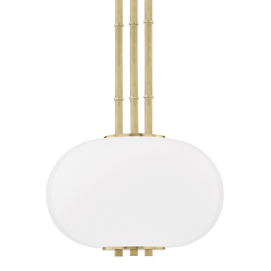 Hudson Valley Palisade 1-Light Large Pendant, Brass/Opal Matte - KBS1356701B-AGB