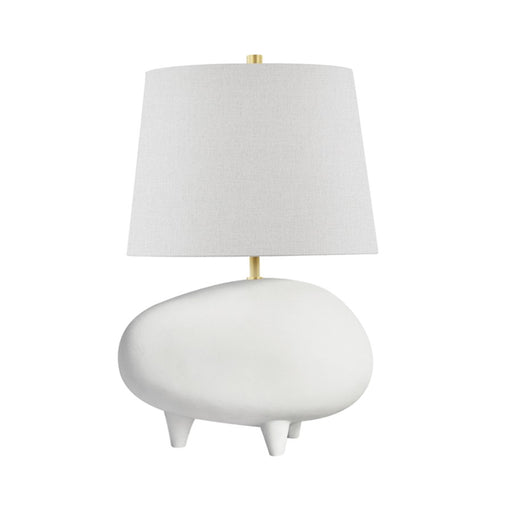 Hudson Valley Tiptoe 1 Light 18" Table Lamp, Brass/White - KBS1423201A-AGB-MW