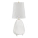 Hudson Valley Tiptoe 1 Light 22" Table Lamp, Brass/White - KBS1423201B-AGB-MW