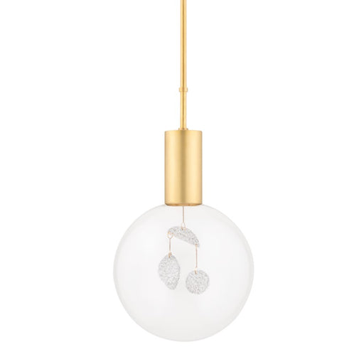 Hudson Valley Gio 1 Light Large Pendant, Aged Brass/Clear - KBS1875701L-AGB