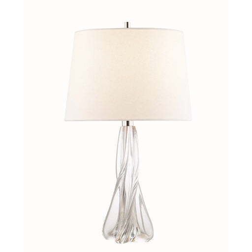 Hudson Valley Archer 1 Light Table Lamp, Polished Nickel/Off-White - L1027-PN