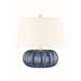 Hudson Valley Bowdoin 1 Light Table Lamp, Slate Blue/Off White - L1047-SBL