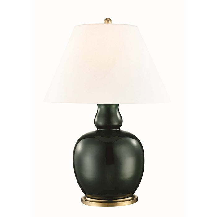 Hudson Valley Tang 1 Light Table Lamp, Imperial Green/Off White - L1048-IGRN