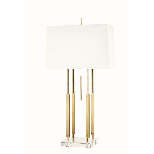 Hudson Valley Rhinebeck 1 Light Table Lamp, Aged Brass/Off White - L1057-AGB