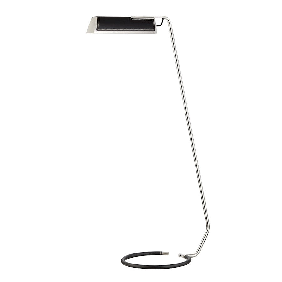 Hudson Valley Holtsville 1 Light Floor Lamp, Burnished Nickel/Black - L1297-BN