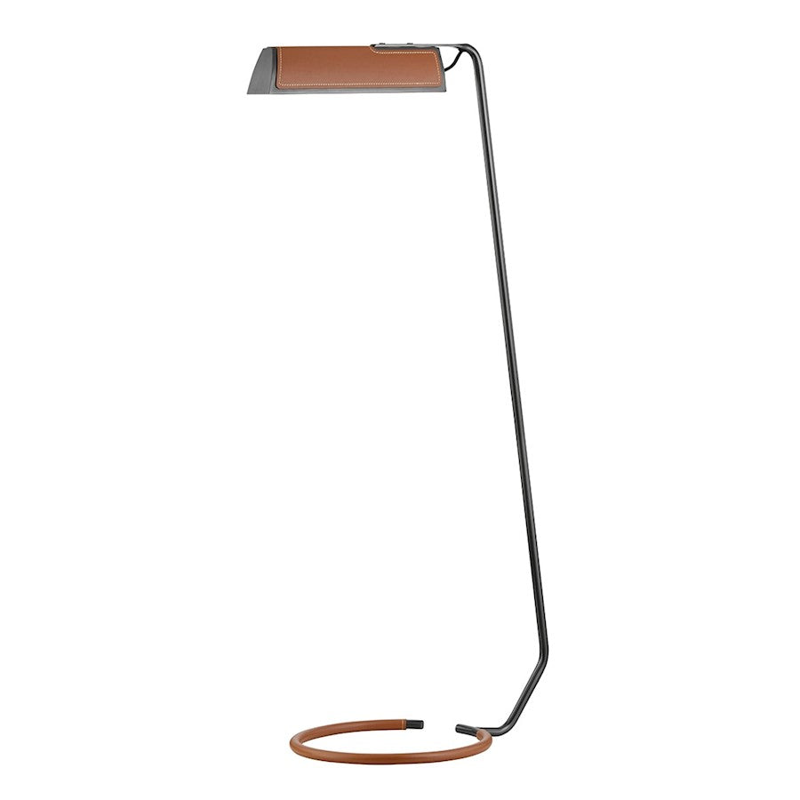 Hudson Valley Holtsville 1 Light Floor Lamp, Old Bronze/Saddle - L1297-OB