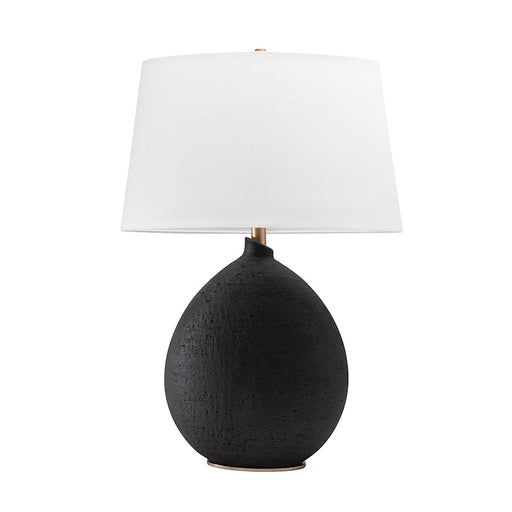 Hudson Valley Denali 1 Light Table Lamp, Black/White Belgian Shade - L1361-BK