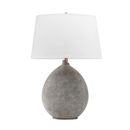 Hudson Valley Denali 1 Light Table Lamp, Gray/White Belgian Shade - L1361-GRY