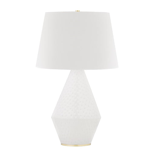 Hudson Valley Rickman 1 Light Table Lamp, Aged Brass/White Shade - L1379-AGB