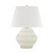 Hudson Valley Calverton 1 Light Table Lamp, Brass/Off White/White - L1382-AGB-WH