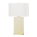 Hudson Valley Hewlett 1 Light Table Lamp, Brass/Faux Ivory/White - L1431-AGB-FIH