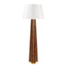 Hudson Valley Woodmere 1 Light Floor Lamp, Brass/White Belgian Shade - L1443-AGB