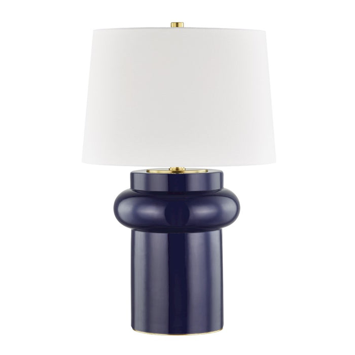 Hudson Valley Manorville 1 Light Table Lamp, Cobalt/White - L1447-CO