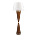 Hudson Valley Selden 1 Light Floor Lamp, Brass/White Belgian Shade - L1467-AGB