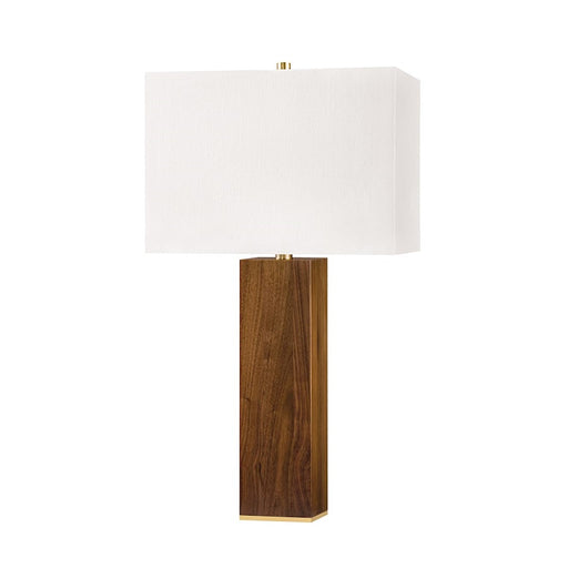 Hudson Valley Waltham 1 Light 16" Table Lamp, Brass/White Belgian - L1473-AGB
